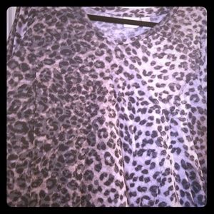 Chico's seam detail cheetah print top